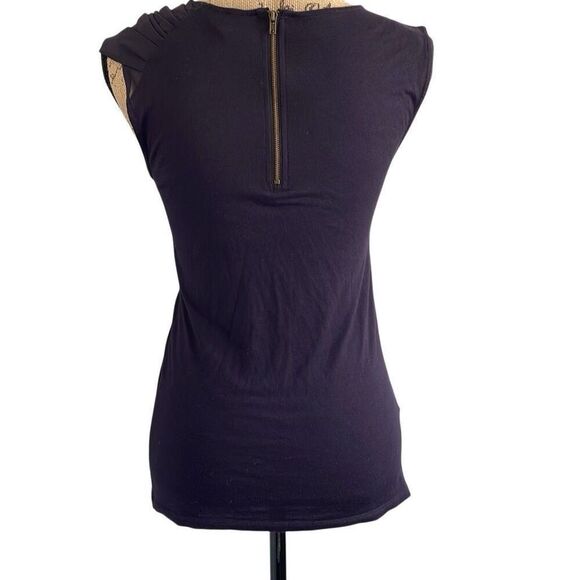 EUC! Unique Ann Taylor Deep Purple Sleeveless Twist Front Blouse - S - Picture 4 of 11